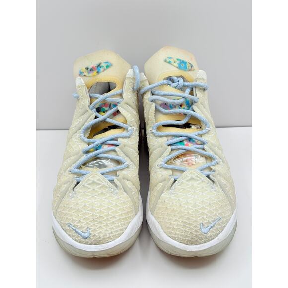 Nike Lebron 18 Mens Size 7 Ivory Blue Tint Play for the Future Shoes CW3156-400 - Picture 2 of 8